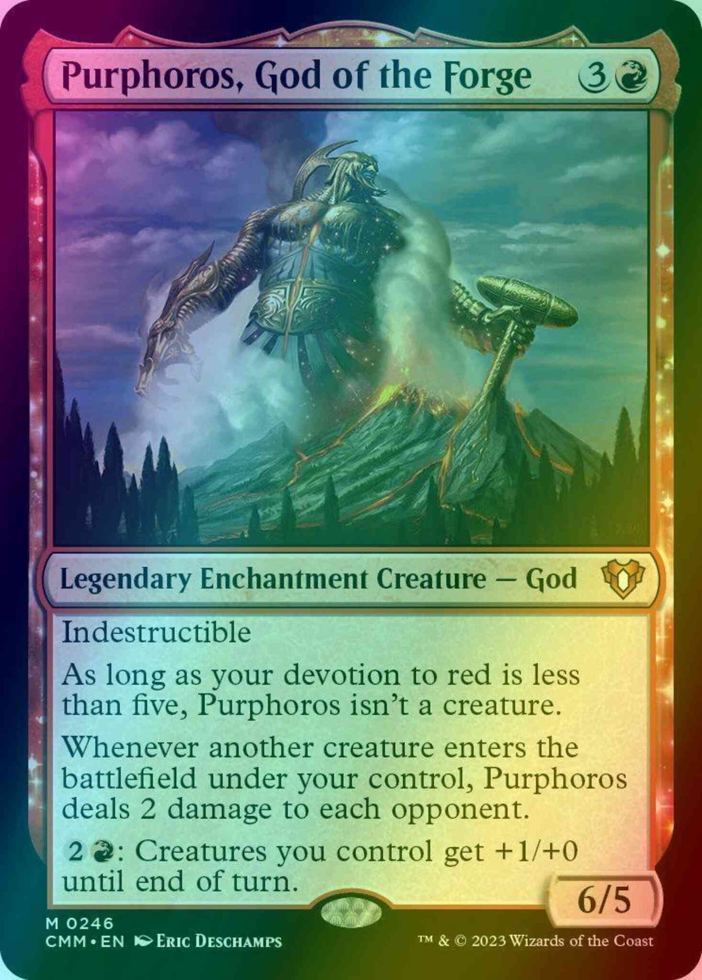 Purphoros, God of the Forge [246] [Commander Masters] [Foil]