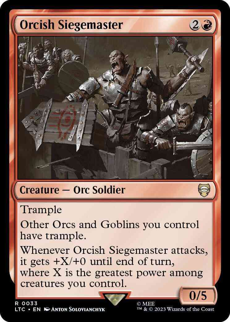 Orcish Siegemaster [33] [The Lord of the Rings: Tales of Middle-earth: Commander] [Non-Foil]