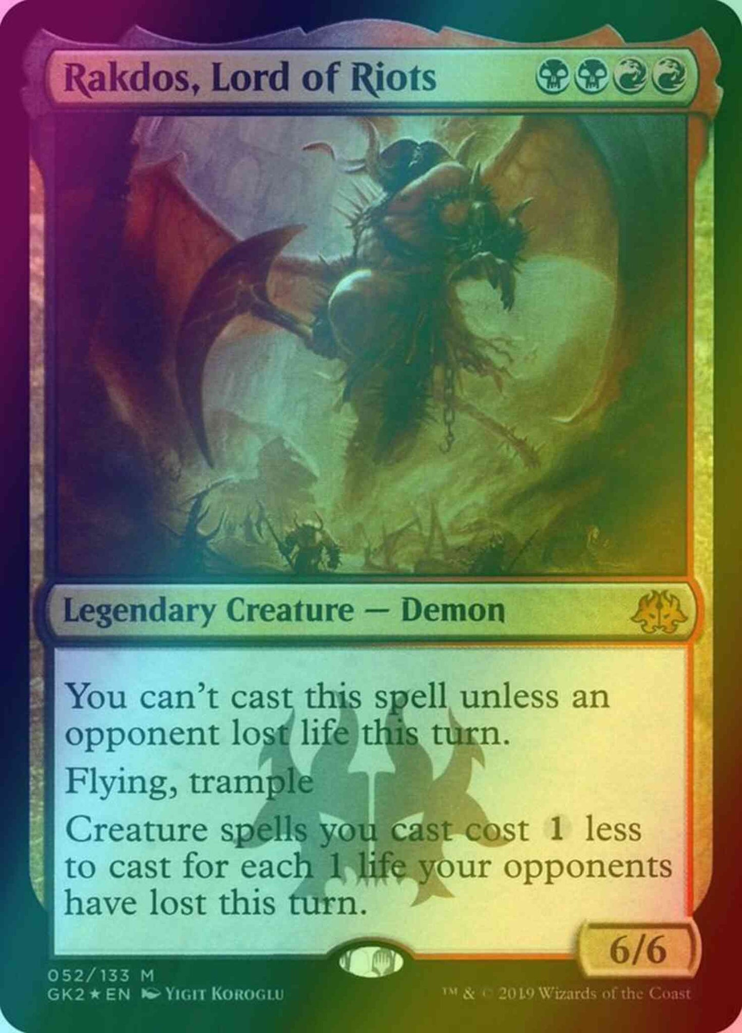 Rakdos, Lord of Riots [52] [RNA Guild Kit] [Foil]