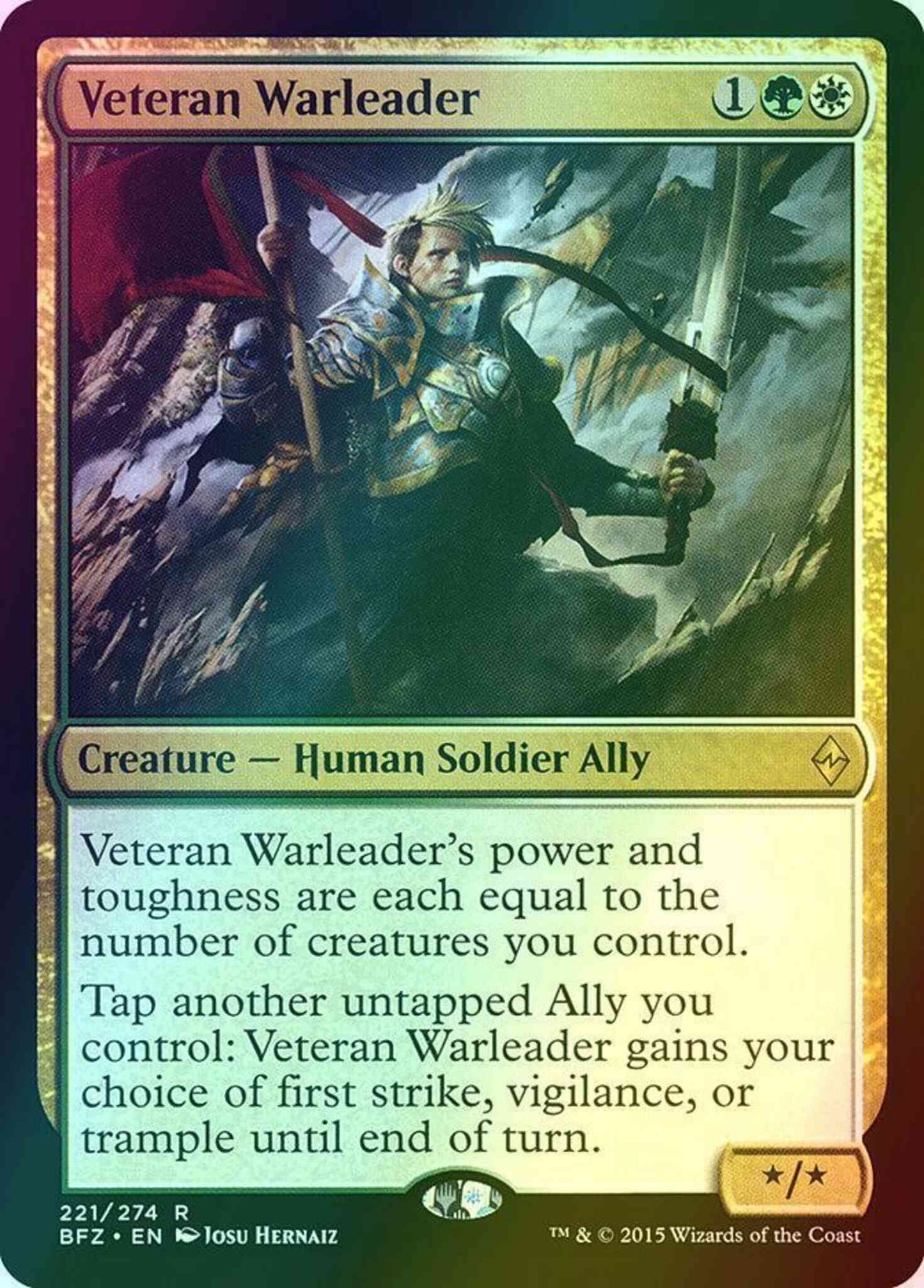 Veteran Warleader [221] [Battle for Zendikar] [Foil]