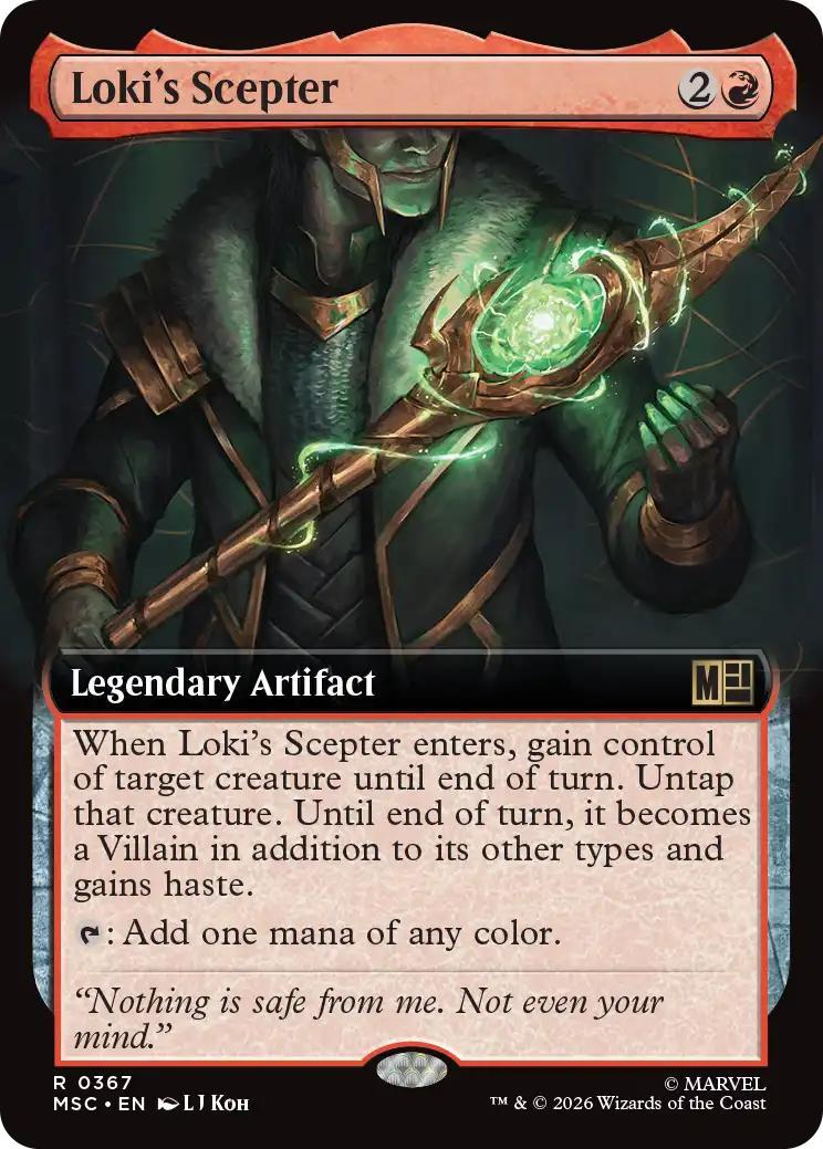 Loki's Scepter [367] [Extended Art] [Marvel Super Heroes: Commander] [Non-Foil]