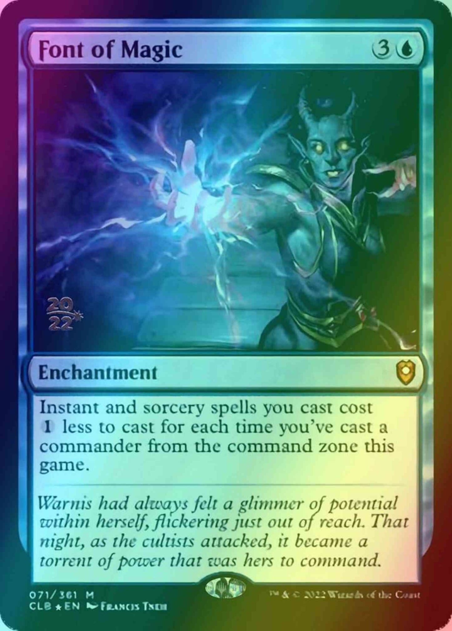 Font of Magic [71s] [Prerelease] [Commander Legends: Battle for Baldur's Gate: Promos] [Foil]