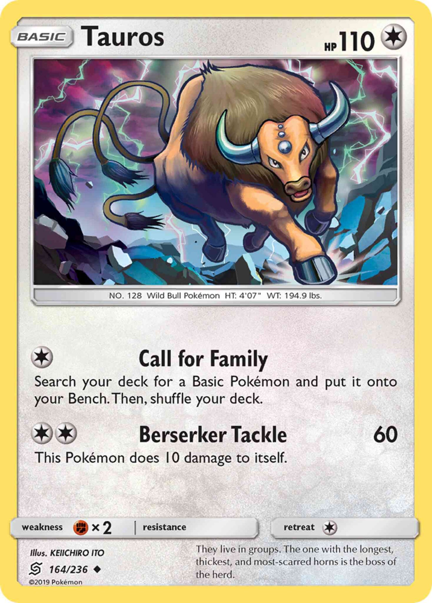 Tauros - 164/236 - Uncommon [sm11-164] [Non-Holo]