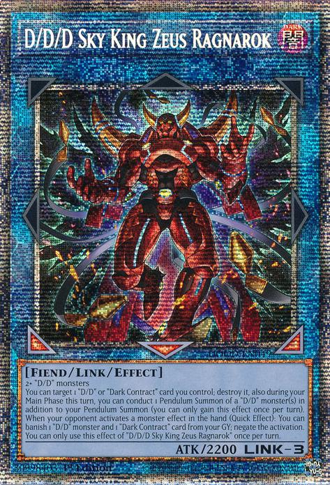 D/D/D Sky King Zeus Ragnarok - DOOD-EN049 - Starlight Rare - 1st Edition