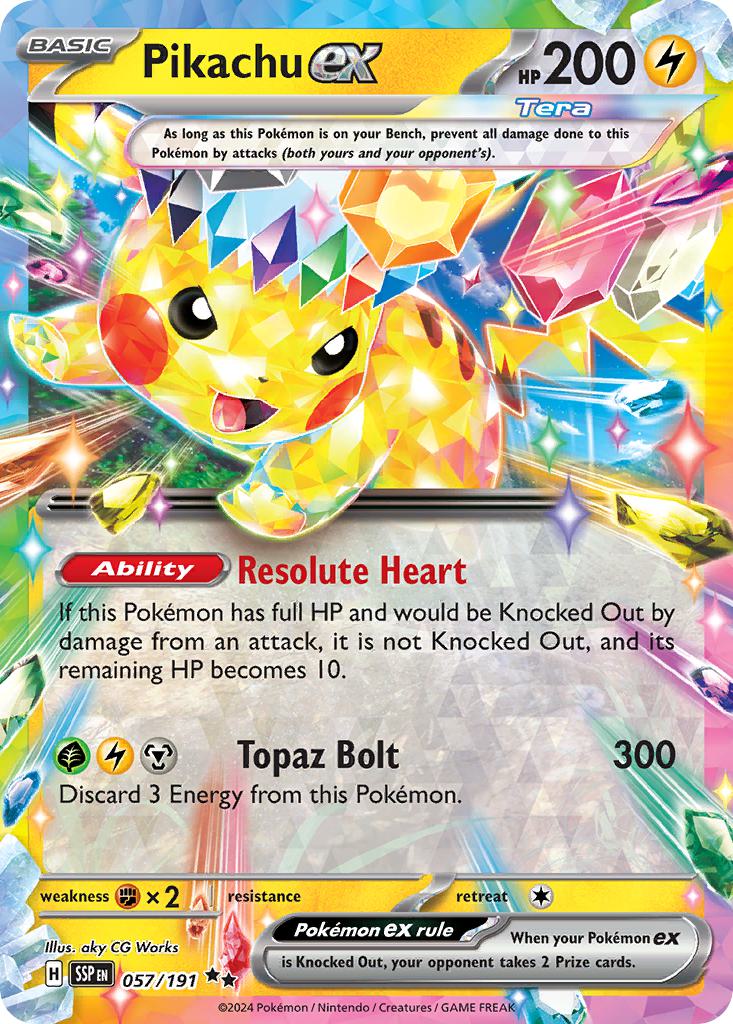 Pikachu ex - 057/191 - Double Rare [sv08-057] [Ultra]