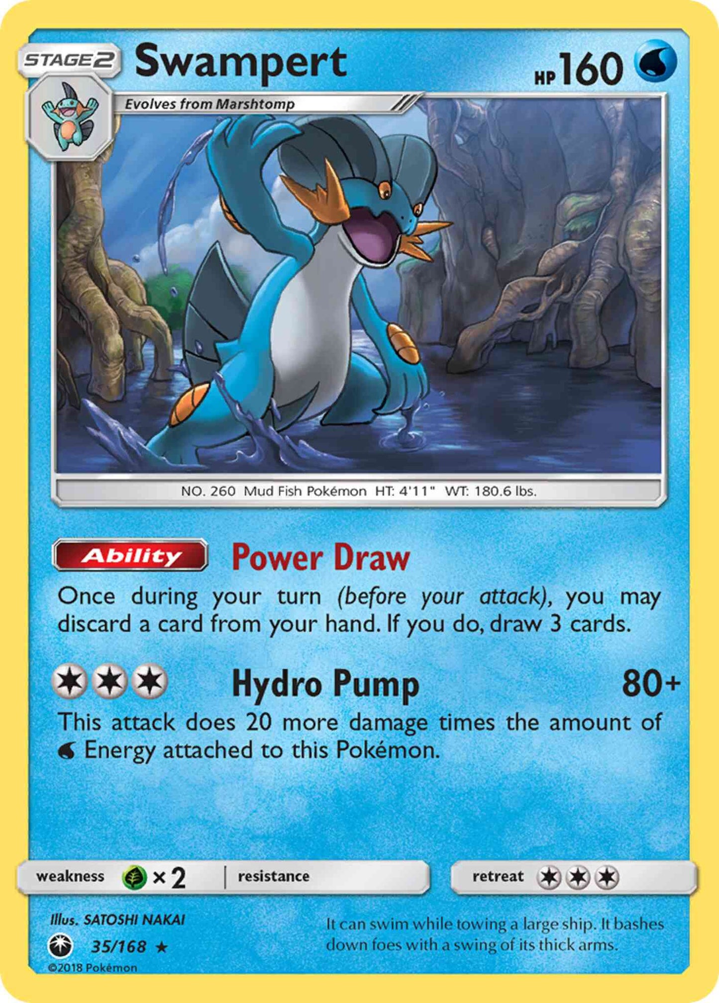Swampert - 35/168 - Rare [sm7-35] [Non-Holo]