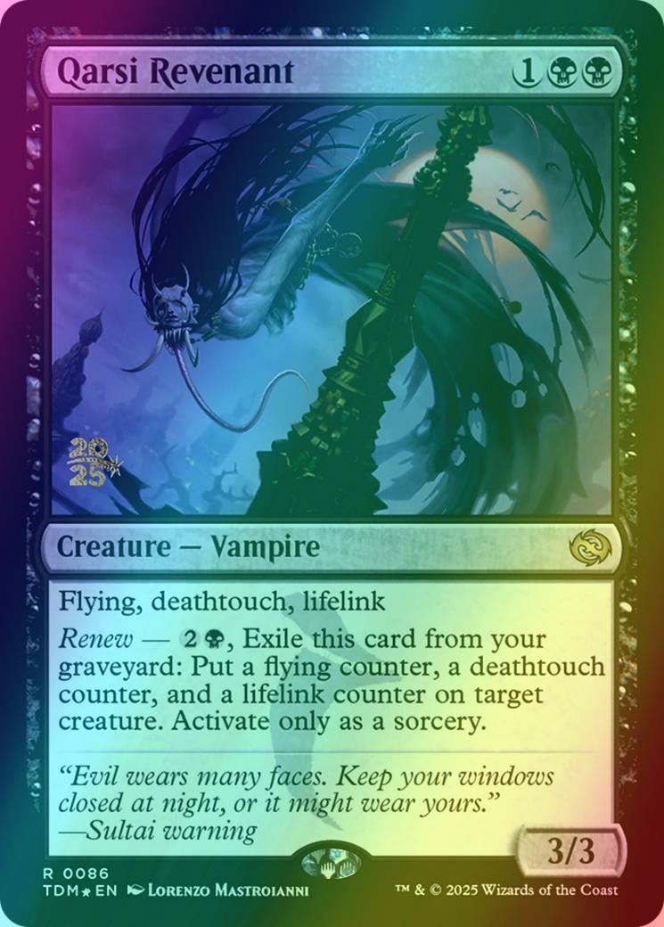 Qarsi Revenant [86s] [Prerelease] [Tarkir: Dragonstorm: Promos] [Foil]