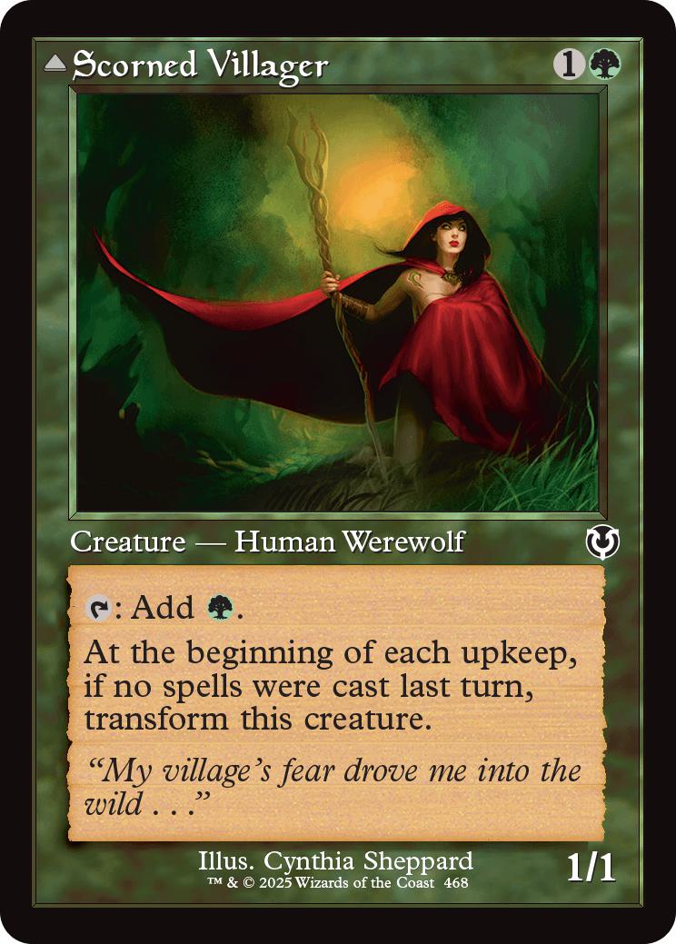 Scorned Villager // Moonscarred Werewolf [468] [Retro Frame] [Innistrad Remastered] [Non-Foil]