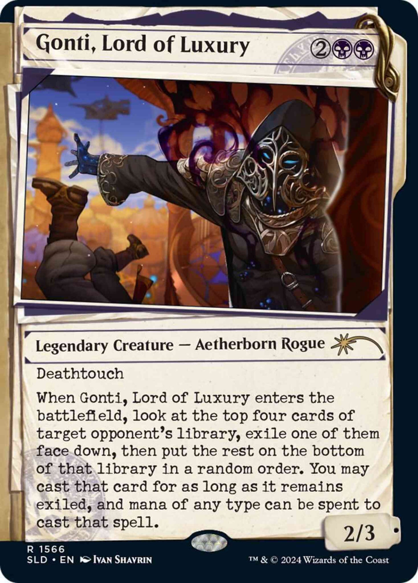 Gonti, Lord of Luxury [1566] [Dossier Showcase] [Showcase: MKM] [Secret Lair Drop] [Non-Foil]
