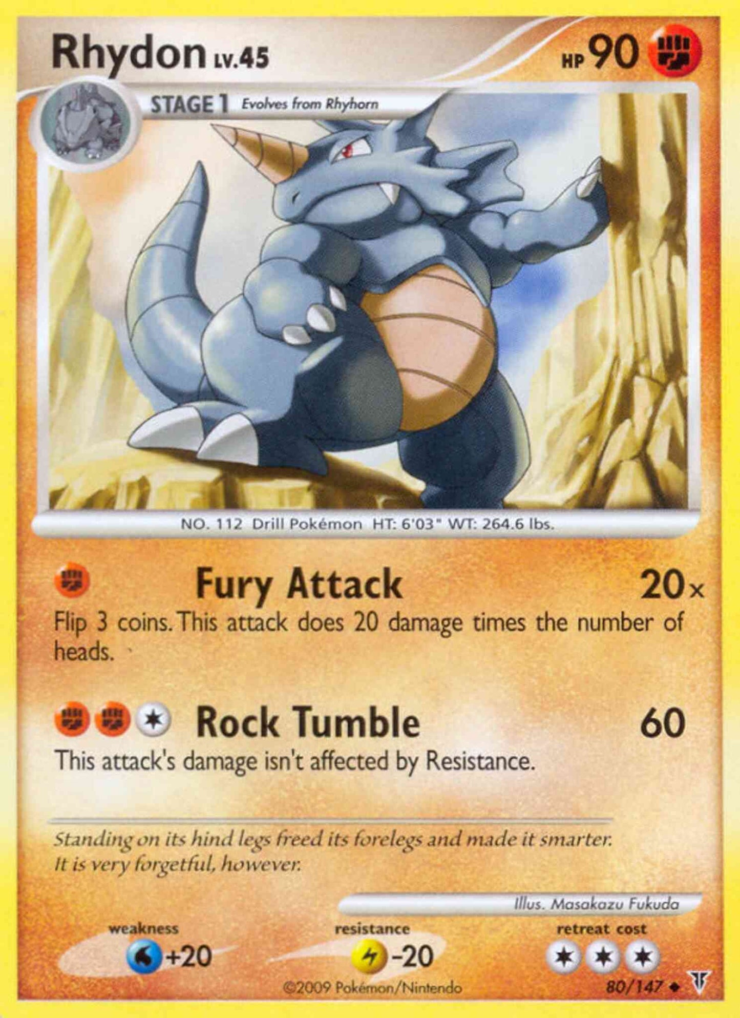 Rhydon - 80/147 - Uncommon [pl3-80] [Non-Holo]