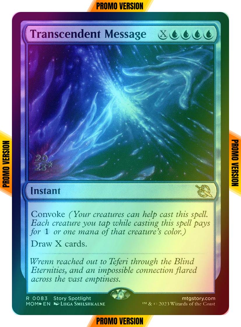 Transcendent Message [83s] [Prerelease] [March of the Machine: Promos] [Foil]