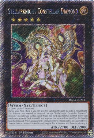 Stellarknight Constellar Diamond - RA04-EN241 - Platinum Secret Rare - 1st Edition