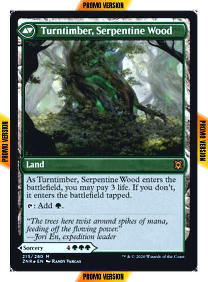 Turntimber Symbiosis // Turntimber, Serpentine Wood [Prerelease] [215s] [Zendikar Rising Promos] [Foil]