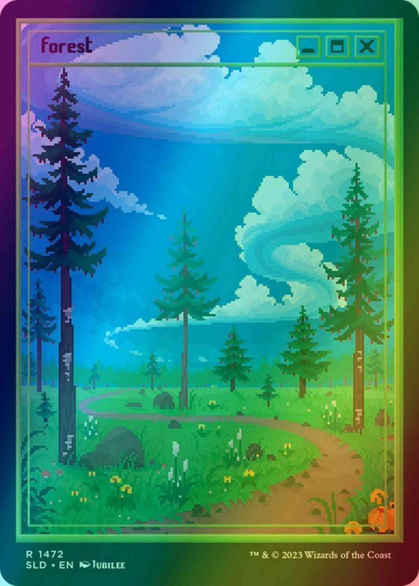 Forest [1472] [Full Art] [Pixel Lands_v02.jpg] [Secret Lair Drop] [Foil]