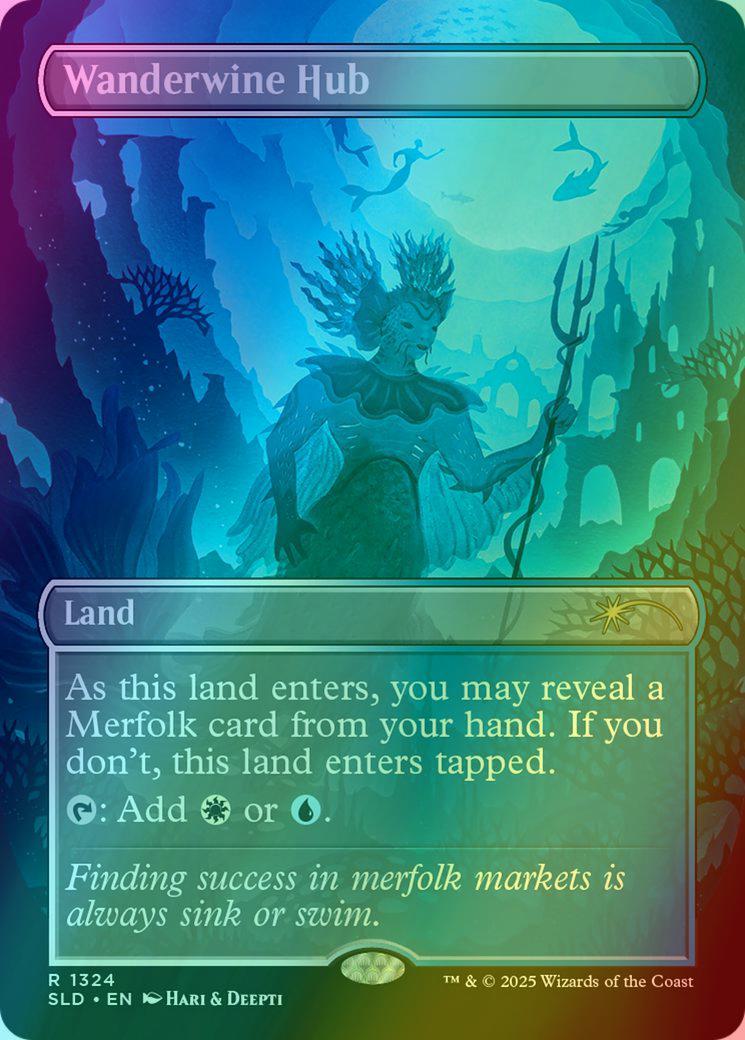 Wanderwine Hub [1324] [Borderless] [Lorwyn Lightboxes] [Secret Lair Drop] [Foil]