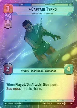 Captain Typho - Protecting the Senator (Hyperspace) [319] [Twilight of the Republic] [Foil]