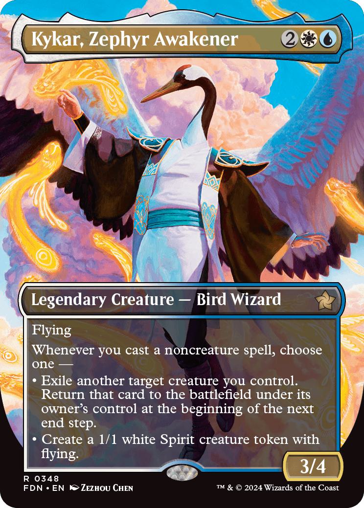 Kykar, Zephyr Awakener [348] [Borderless] [Foundations] [Non-Foil]
