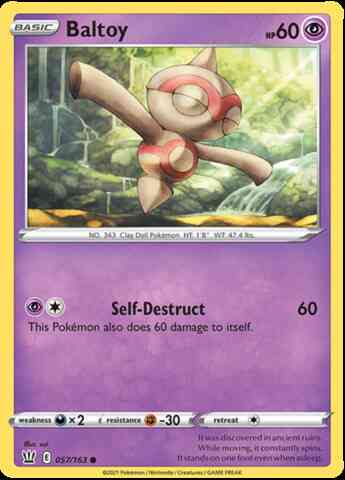 Baltoy - 057/163 - Common [swsh5-057] [Reverse Holo]