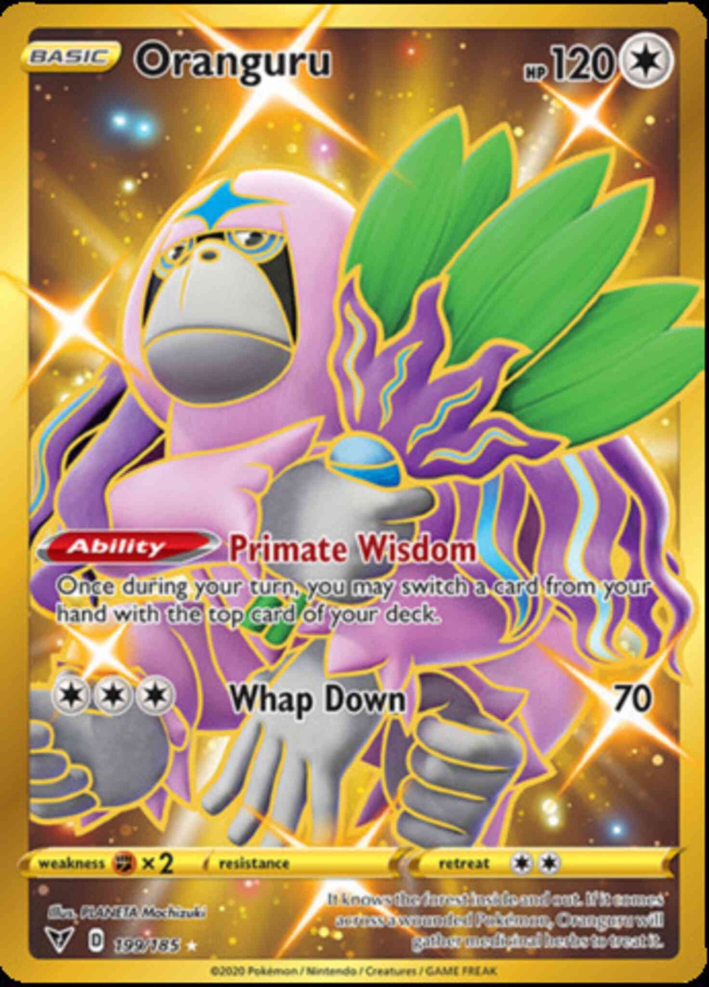 Oranguru - 199/185 - Rare Secret [swsh4-199] [Secret]