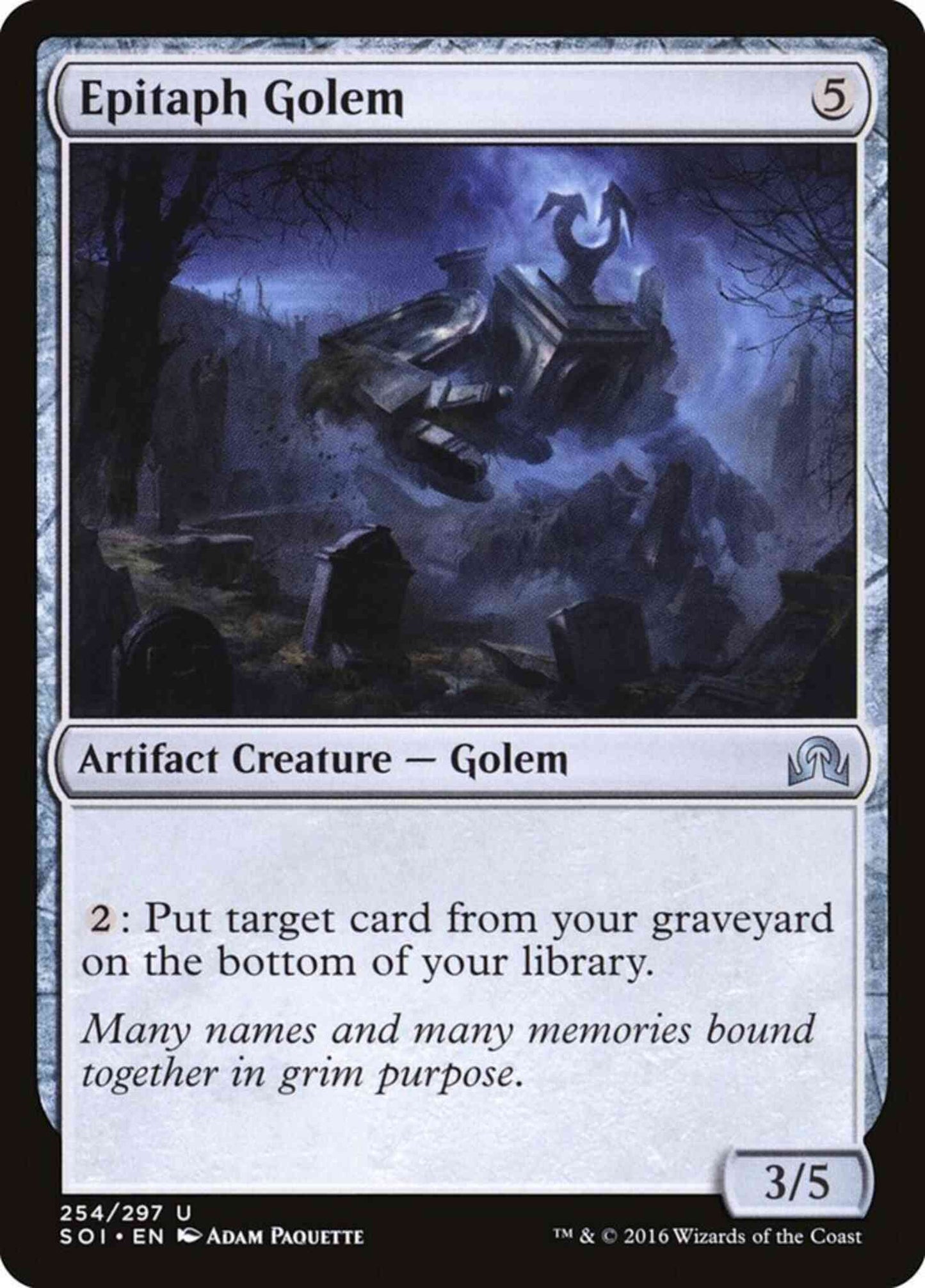Epitaph Golem [254] [Shadows over Innistrad] [Non-Foil]