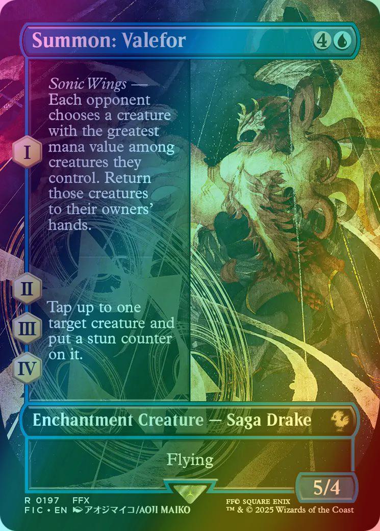 Summon: Valefor [197] [Borderless] [FINAL FANTASY: Commander] [Foil]