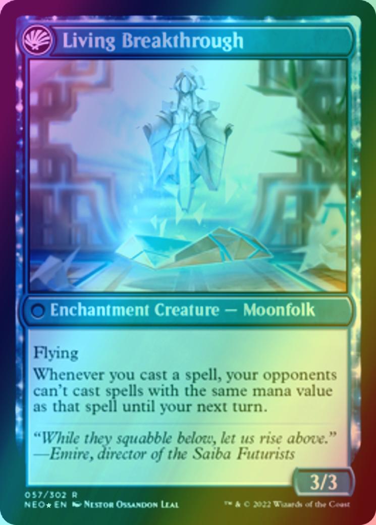 Inventive Iteration // Living Breakthrough [Prerelease] [57s] [Kamigawa: Neon Dynasty: Promos] [Foil]