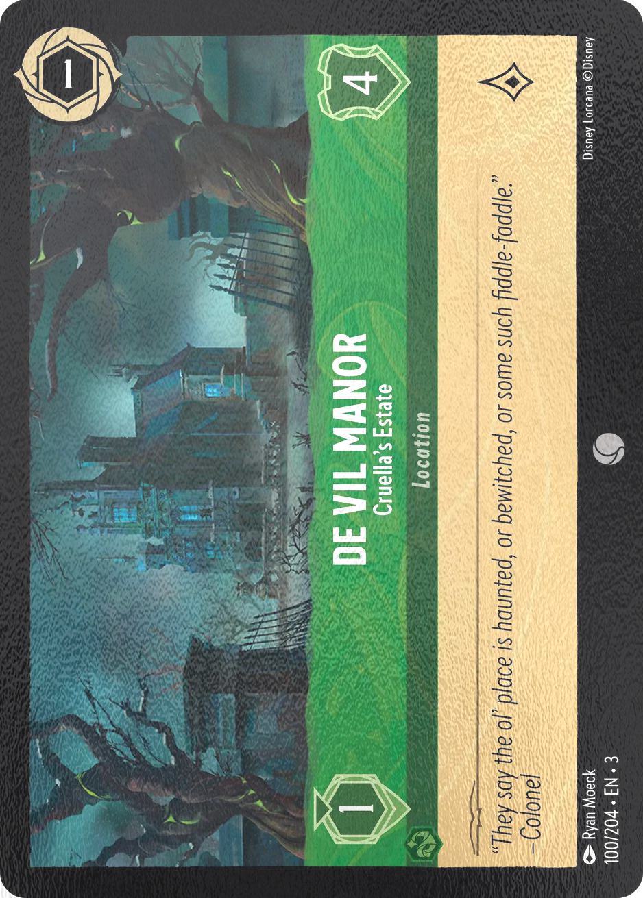 De Vil Manor - Cruella's Estate - 100/204 [Into the Inklands] [Cold Foil]