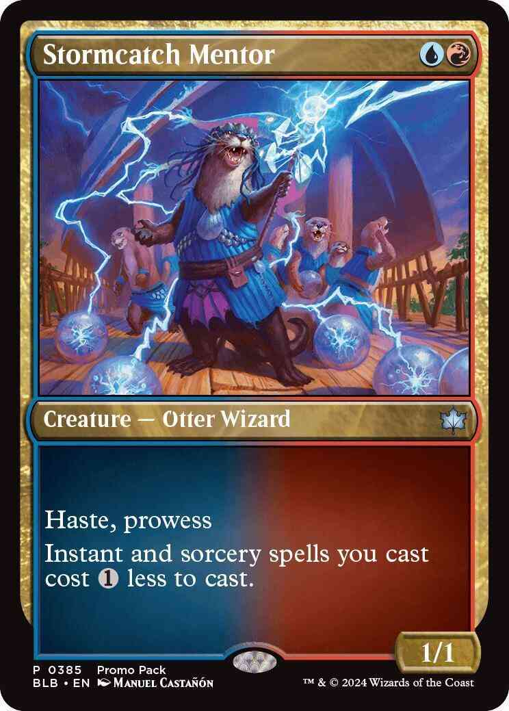Stormcatch Mentor [385] [Dark Frame Promo Pack] [Bloomburrow] [Non-Foil]