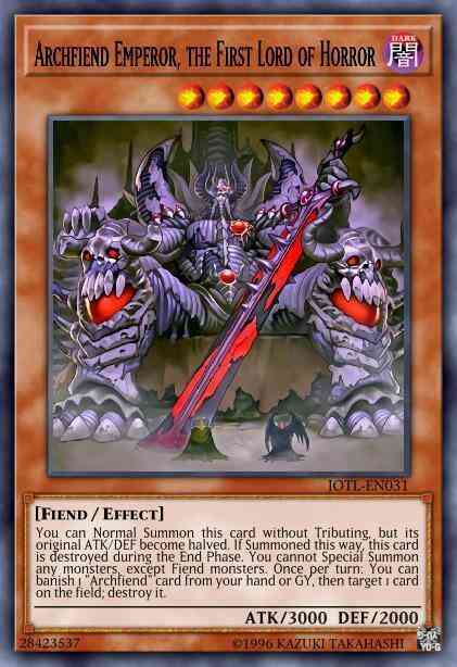 Archfiend Emperor, the First Lord of Horror - JOTL-EN031 - Rare - Unlimited