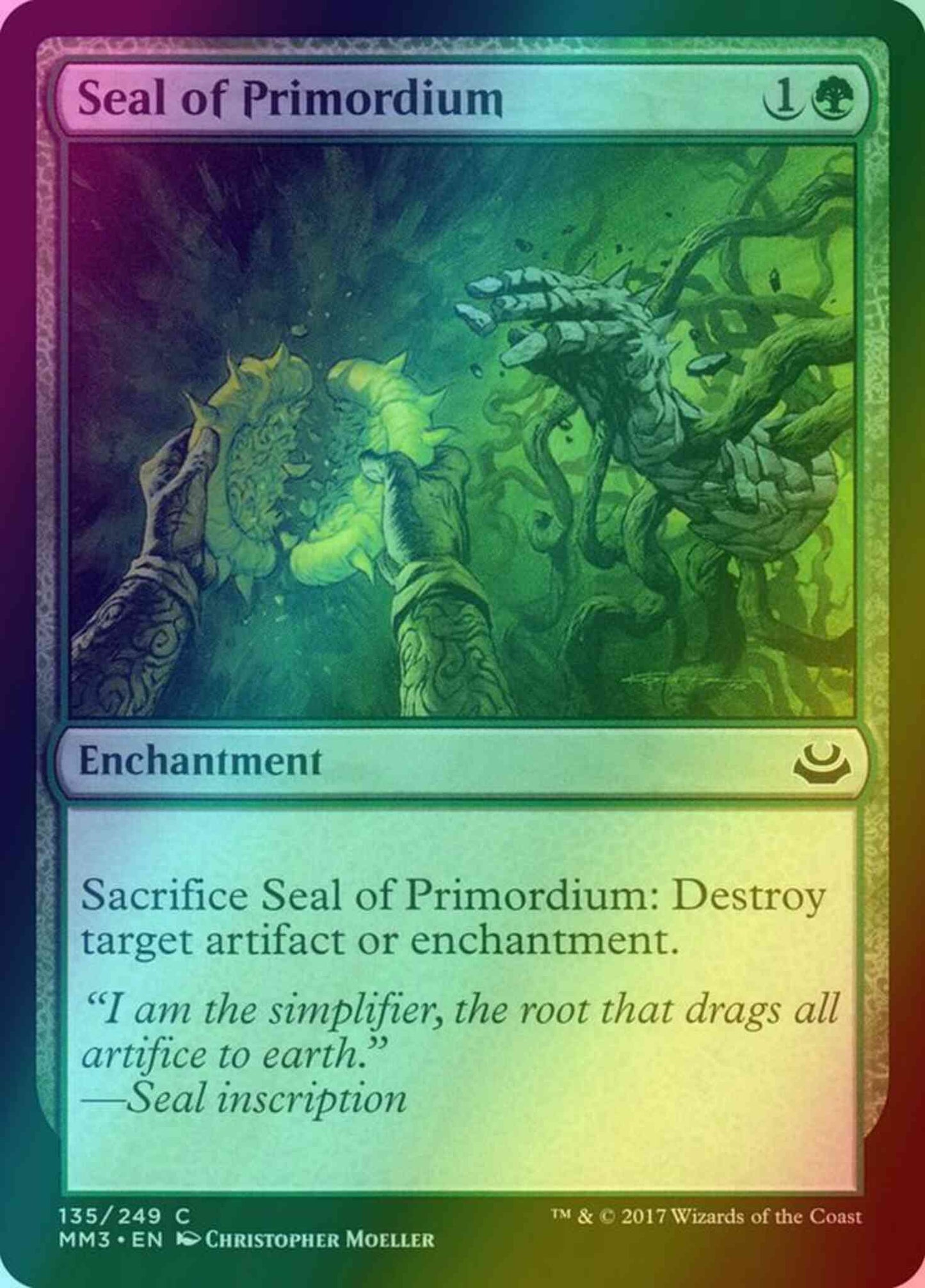 Seal of Primordium [135] [Modern Masters 2017] [Foil]