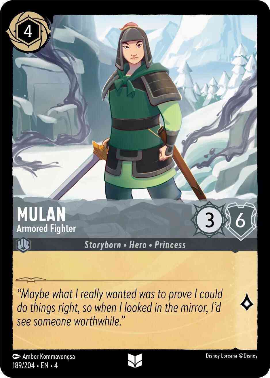 Mulan - Armored Fighter - 189/204 [Ursula's Return] [Non-Foil]