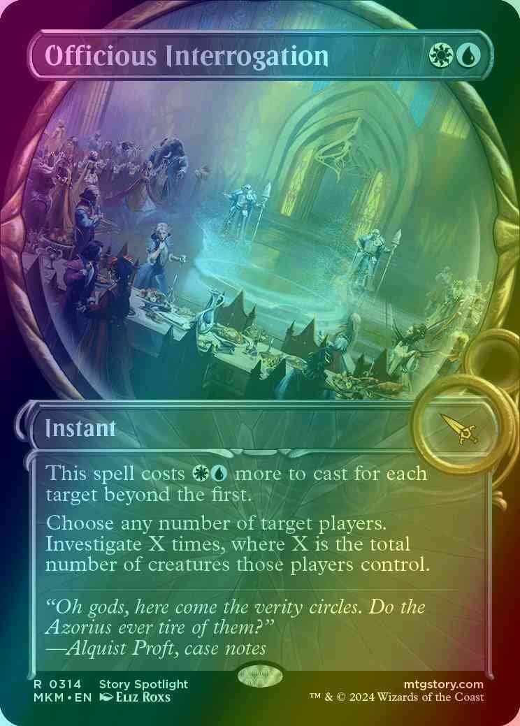 Officious Interrogation [314] [Magnified Showcase] [Murders at Karlov Manor] [Foil]