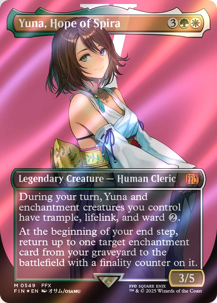 Yuna, Hope of Spira [549] [Borderless] [Character] [FINAL FANTASY] [Surge Foil]