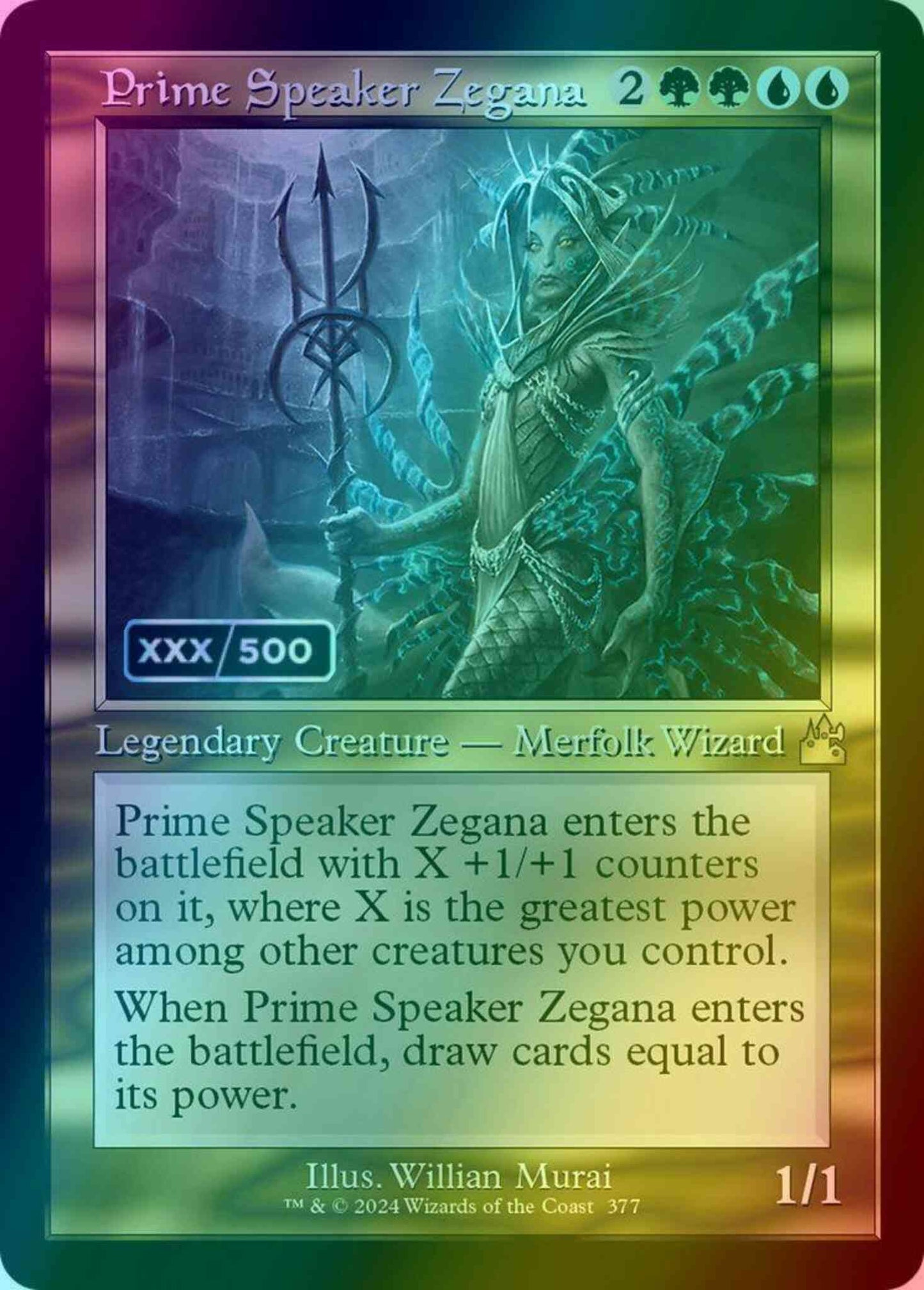 Prime Speaker Zegana - Serial Numbered [377z] [Retro Frame] [Ravnica Remastered] [Foil]