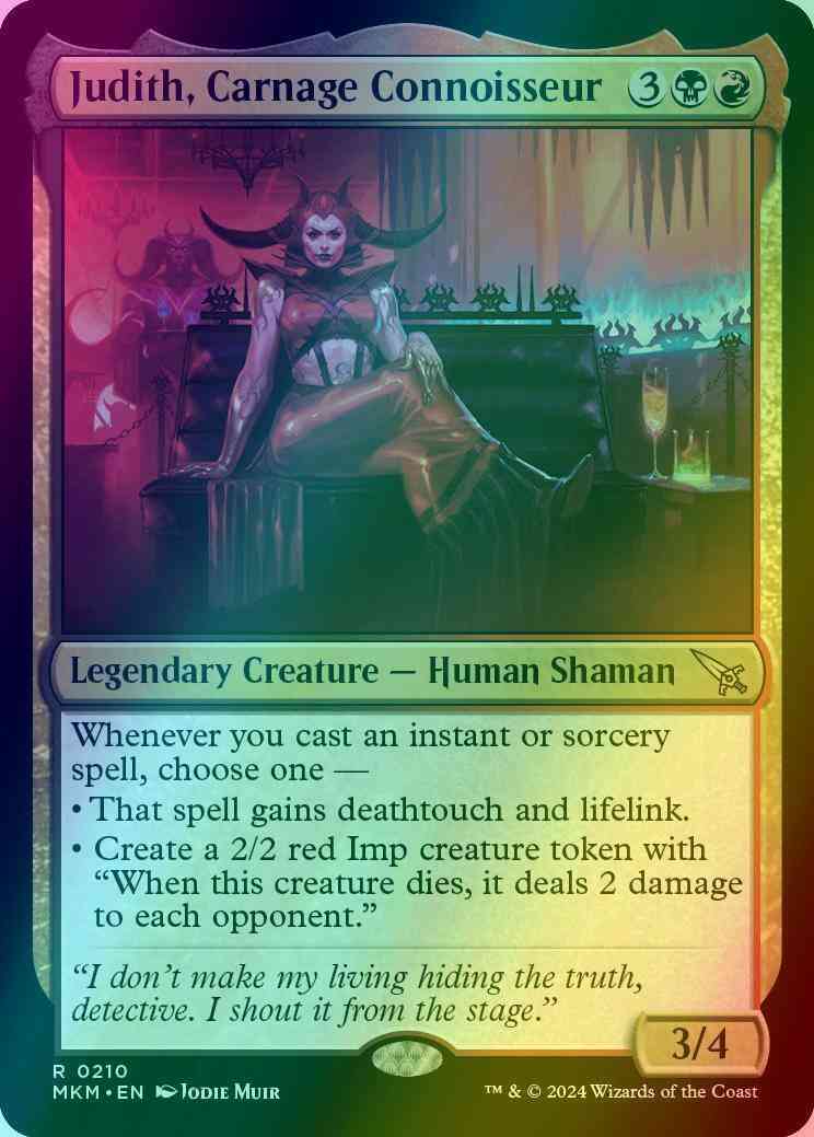 Judith, Carnage Connoisseur [210] [Murders at Karlov Manor] [Foil]