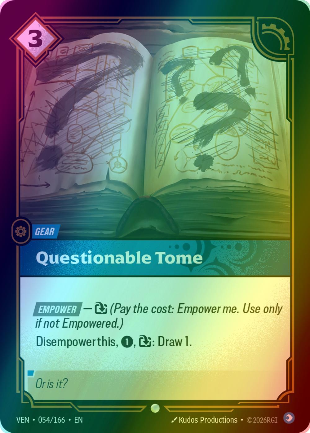 Questionable Tome - 054/166 [Vendetta] [Foil]
