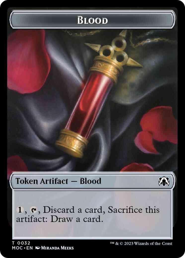 Blood Token (32) // Shapeshifter Token (12) [March of the Machine: Commander: Tokens] [Non-Foil]