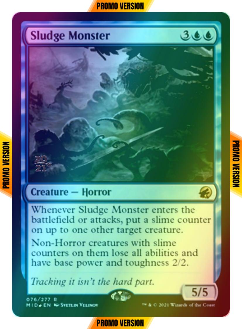 Sludge Monster [Prerelease] [76s] [Innistrad: Midnight Hunt Promos] [Foil]