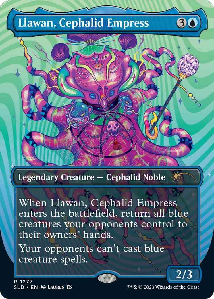 Llawan, Cephalid Empress [1277] [Borderless] [Cool Ocean Breeze] [Secret Lair Drop] [Non-Foil]