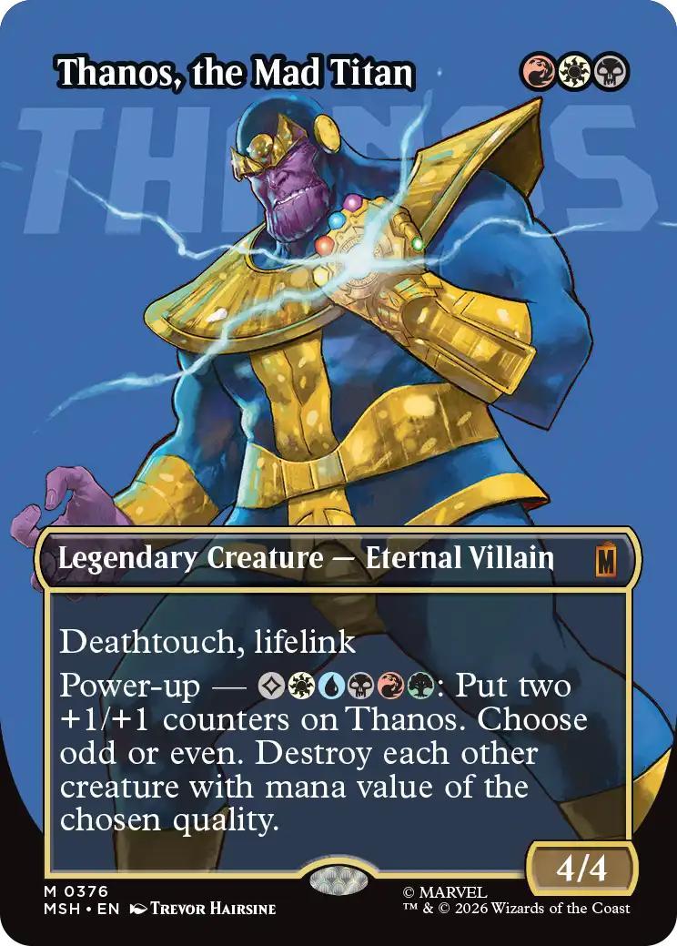 Thanos, the Mad Titan [376] [Borderless] [Logo] [Marvel Super Heroes] [Non-Foil]