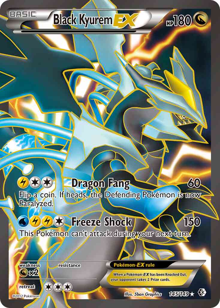 Black Kyurem-EX - 145/149 - Rare Ultra [bw7-145] [Ultra]
