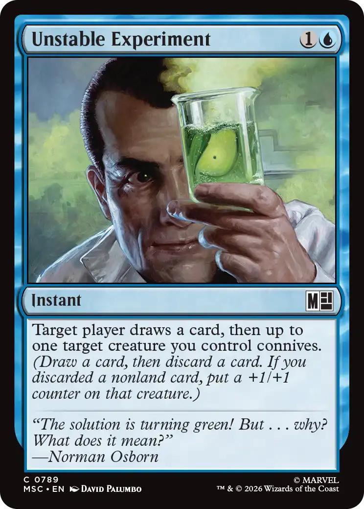 Unstable Experiment [789] [Jumpstart] [Marvel Super Heroes: Commander] [Non-Foil]