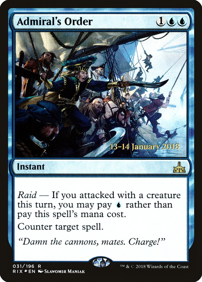 Admiral's Order [31s] [Rivals of Ixalan Promos] [Foil]