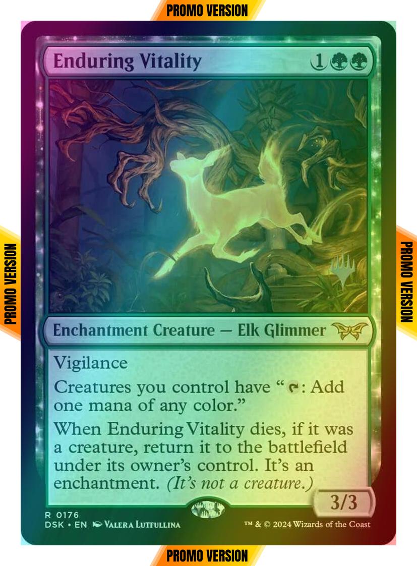 Enduring Vitality [176p] [Promo Pack] [Duskmourn: House of Horror: Promos] [Foil]