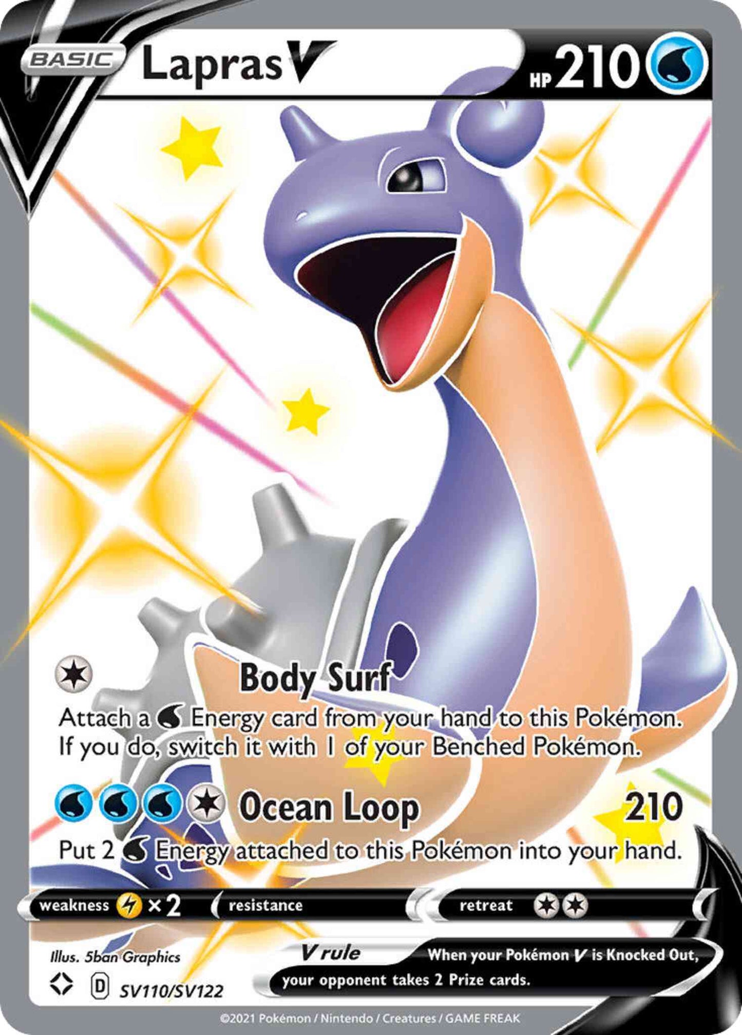 Lapras V - SV110/SV122 - Rare Holo V [swsh45sv-SV110] [Ultra]