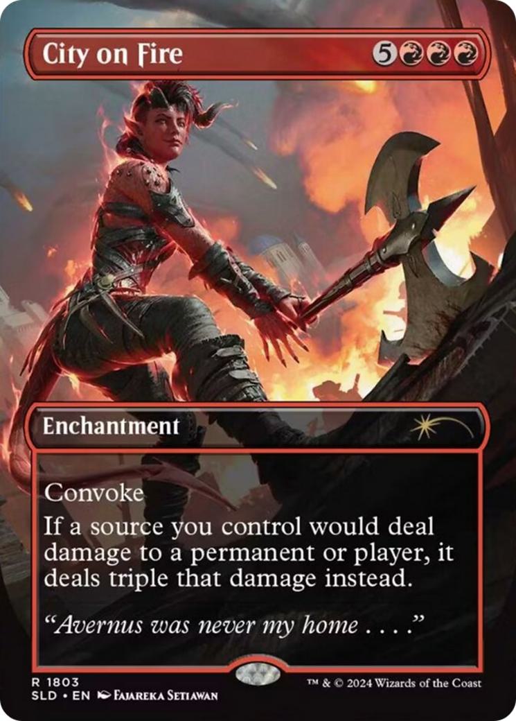 City on Fire [1803] [Borderless] [Karlach's Rage] [Secret Lair Drop] [Non-Foil]