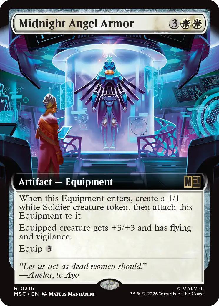 Midnight Angel Armor [316] [Extended Art] [Marvel Super Heroes: Commander] [Non-Foil]