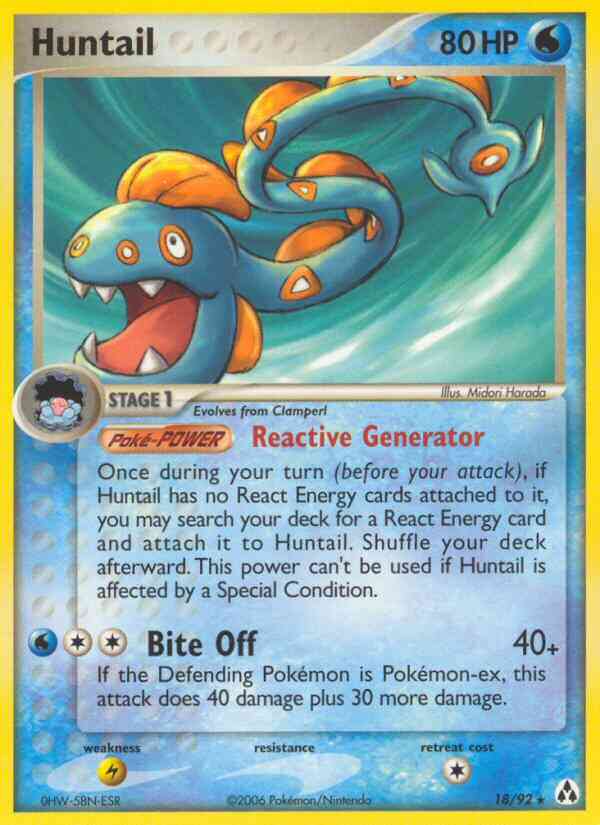 Huntail - 18/92 - Rare [ex12-18] [Reverse Holo]