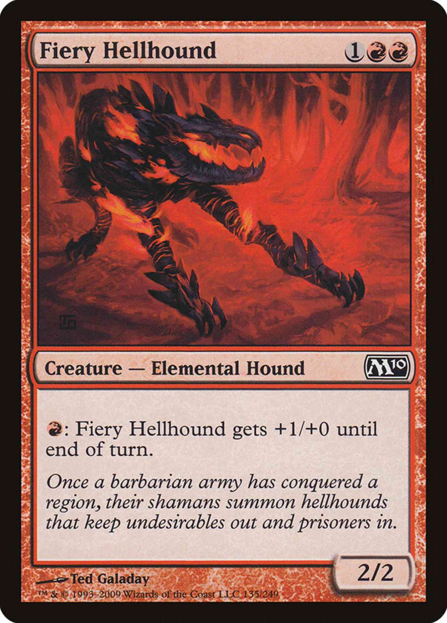 Fiery Hellhound [135] [Magic 2010] [Non-Foil]
