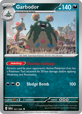 Garbodor - 057/086 - Uncommon [me04-057] [Non-Holo]